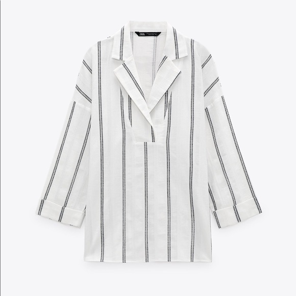 Zara striped cotton shirt - Picture 4 of 6